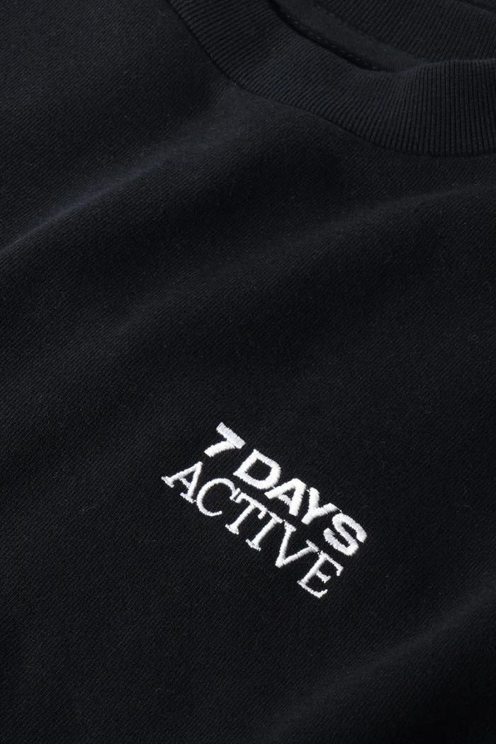 7 Days Active, Organic Fitted Sweatpants, Black